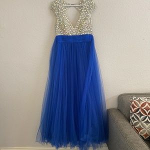 Royal blue long dress